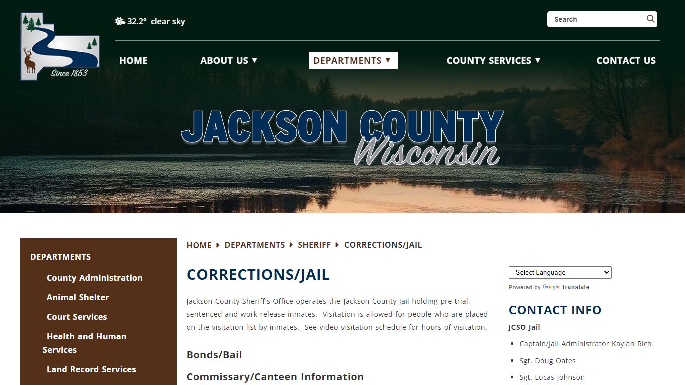 Corrections/Jail - Jackson County, WI